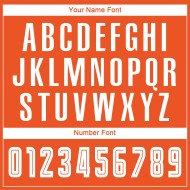 Maillot de football personnalisé orange, blanc et noir, effet dégradé par sublimation Maillot de football personnalisé orange, blanc et noir, effet dégradé par sublimation