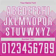 Maillot de football personnalisé rose foncé et blanc par sublimation Maillot de football personnalisé rose foncé et blanc par sublimation