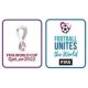 Insigne Coupe du Monde 2022 Qatar Blanc et Football Unites The World Blanc  + €6,00 